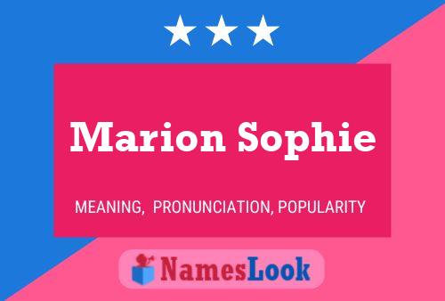 Marion Sophie Name Poster