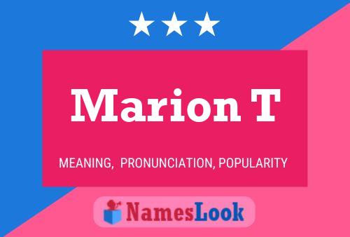 Marion T Name Poster