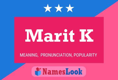 Marit K Name Poster