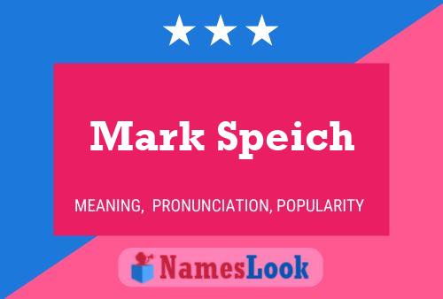 Mark Speich Name Poster