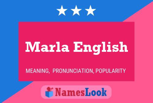 Marla English Name Poster