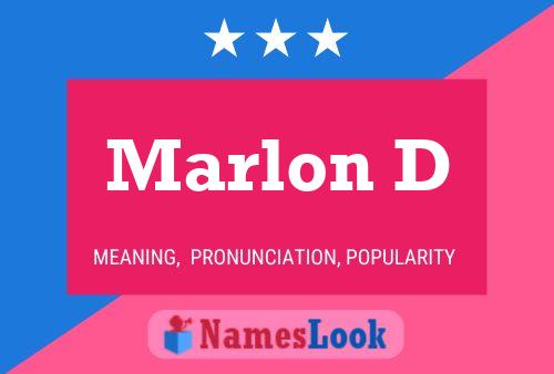 Marlon D Name Poster