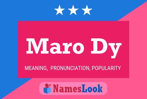 Maro Dy Name Poster