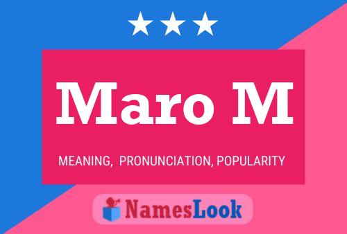 Maro M Name Poster