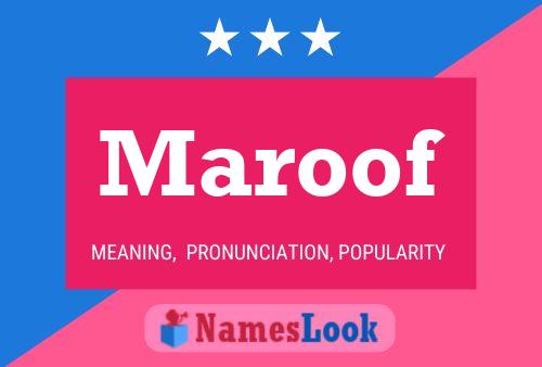 Maroof Name Poster