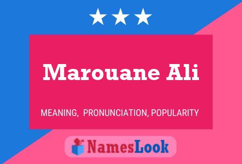 Marouane Ali Name Poster