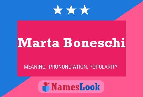 Marta Boneschi Name Poster