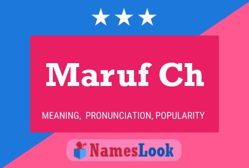 Maruf Ch Name Poster