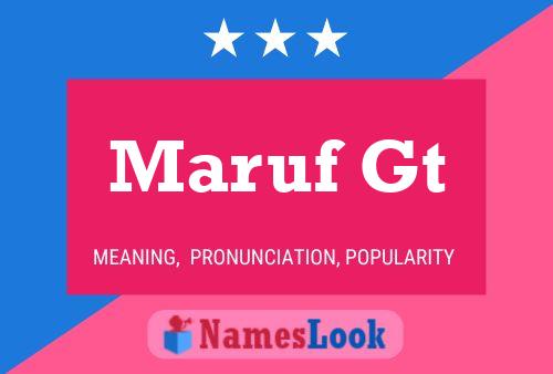 Maruf Gt Name Poster