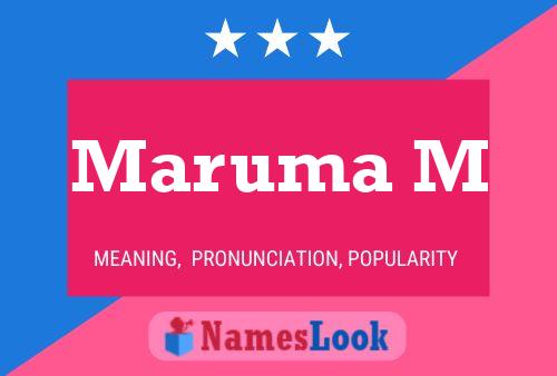 Maruma M Name Poster