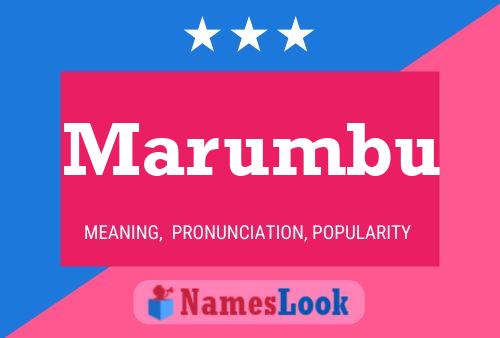 Marumbu Name Poster