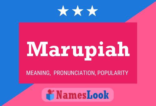 Marupiah Name Poster