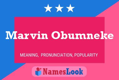 Marvin Obumneke Name Poster