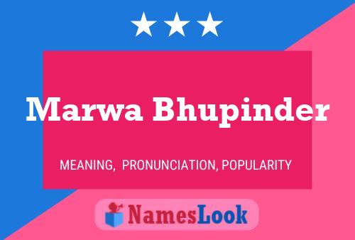 Marwa Bhupinder Name Poster