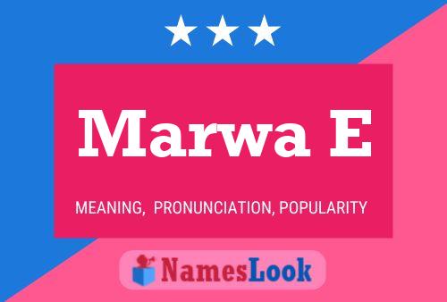 Marwa E Name Poster