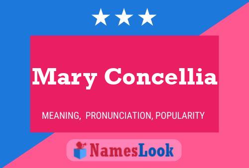 Mary Concellia Name Poster