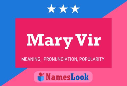 Mary Vir Name Poster