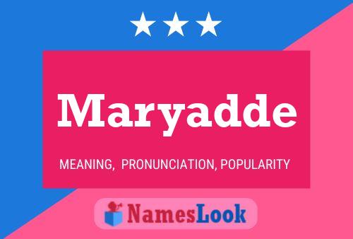 Maryadde Name Poster