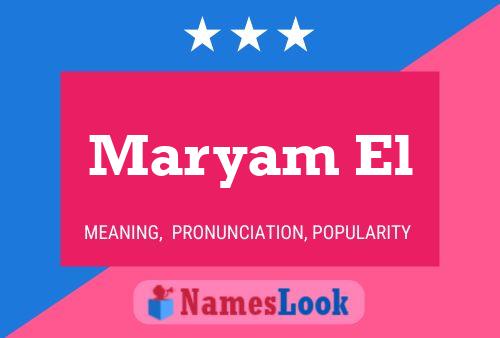 Maryam El Name Poster