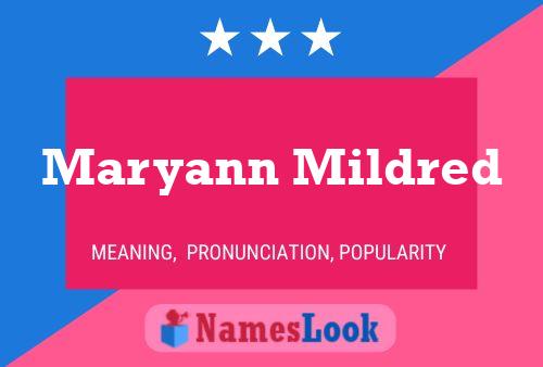 Maryann Mildred Name Poster