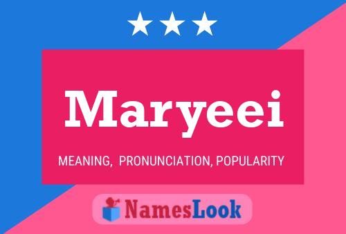 Maryeei Name Poster