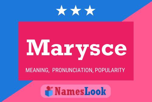 Marysce Name Poster