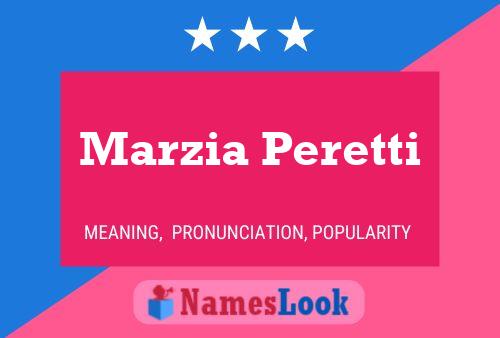 Marzia Peretti Name Poster