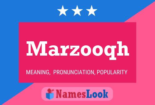 Marzooqh Name Poster