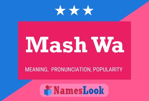 Mash Wa Name Poster