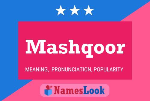 Mashqoor Name Poster