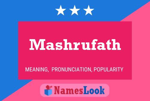 Mashrufath Name Poster