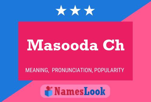 Masooda Ch Name Poster