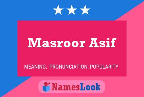 Masroor Asif Name Poster