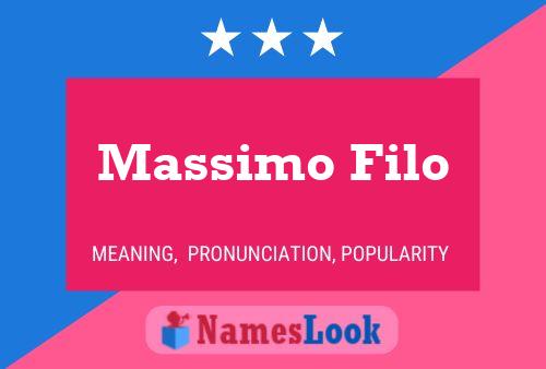 Massimo Filo Name Poster