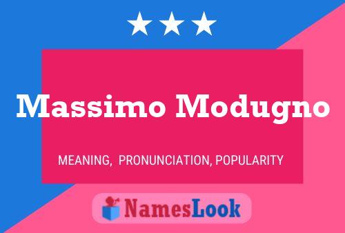 Massimo Modugno Name Poster