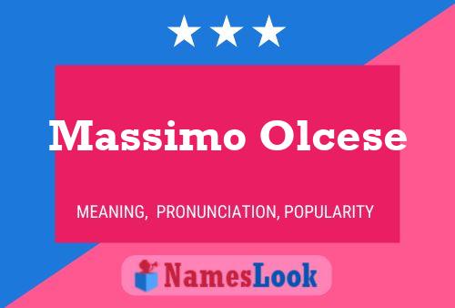 Massimo Olcese Name Poster