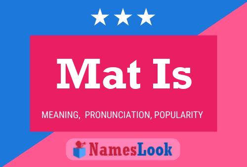 Mat Is Name Poster