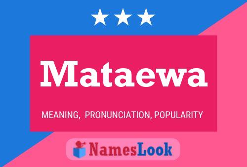 Mataewa Name Poster