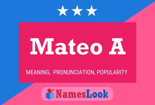 Mateo A Name Poster