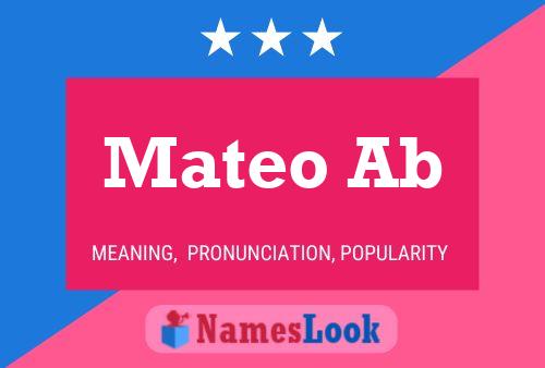 Mateo Ab Name Poster