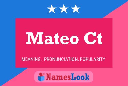 Mateo Ct Name Poster