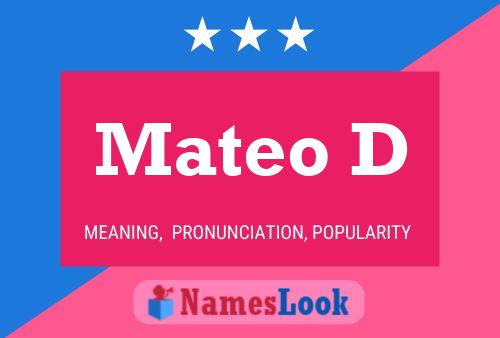 Mateo D Name Poster