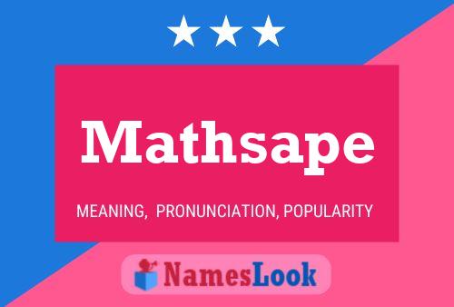 Mathsape Name Poster