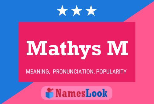 Mathys M Name Poster