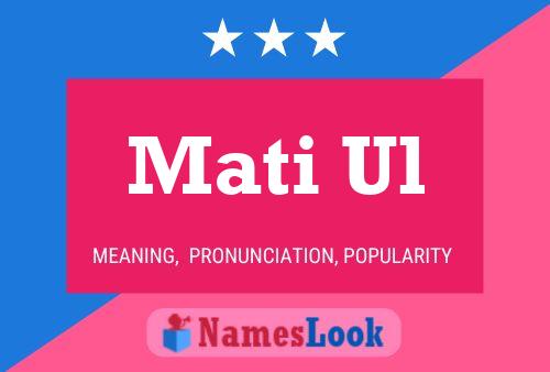 Mati Ul Name Poster