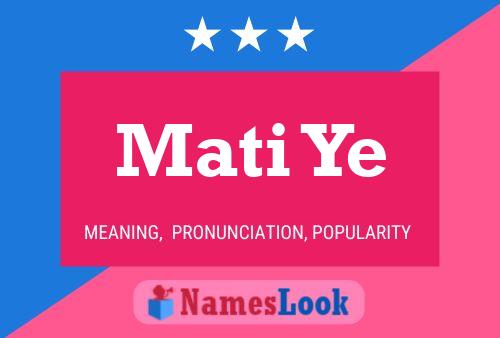 Mati Ye Name Poster