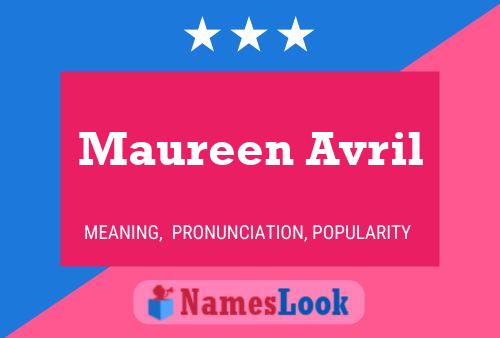 Maureen Avril Name Poster