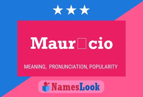 Maurício Name Poster