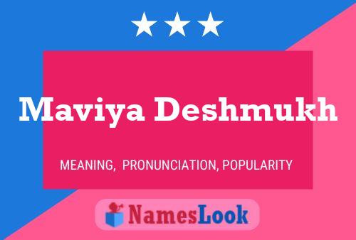 Maviya Deshmukh Name Poster