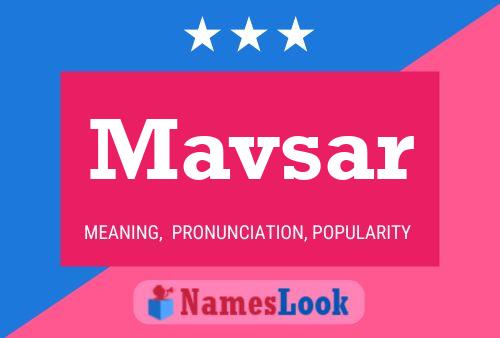 Mavsar Name Poster